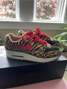 Atmos x Nike Air Max 1 DLX Animal Pack 2.0 AQ0928-700 Size 7/ Women's 8.5